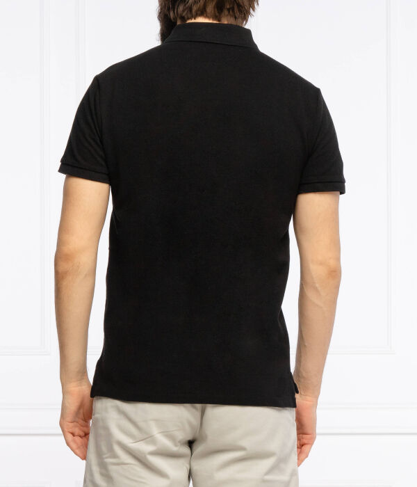 Рубашка поло Custom slim fit Polo Ralph Lauren, черный — фото 4