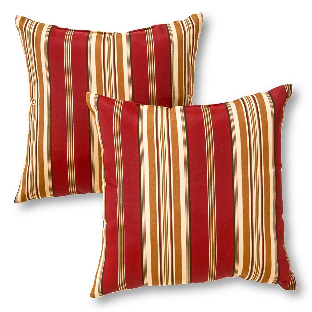

Greendale Home Fashions, 2 шт. Квадратные декоративные подушки для улицы, цвет Roma Stripe