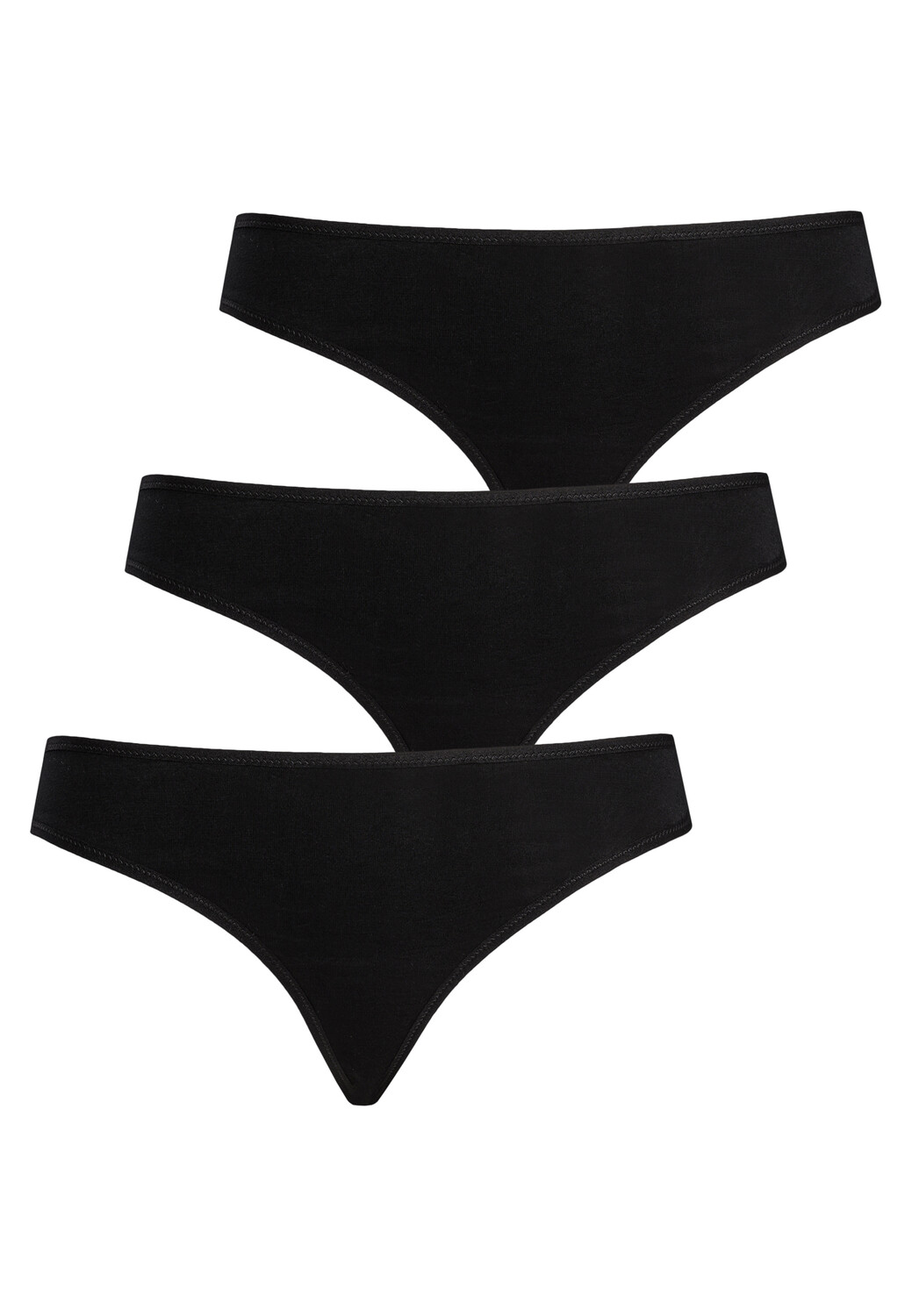 

Стринги Teyli 3 шт: Klassischer Bamboo Tanga Brazistri, черный