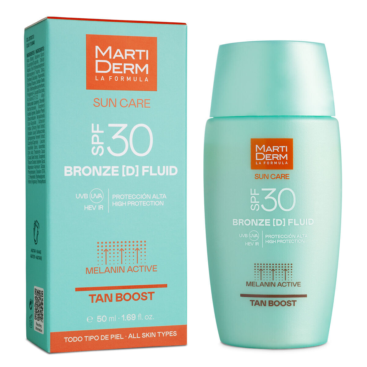 Флюид MartiDerm — Для лица с солнцезащитным кремом spf30 Sun Care Spf30 Bronzed Fluid, 50 мл — фото 3