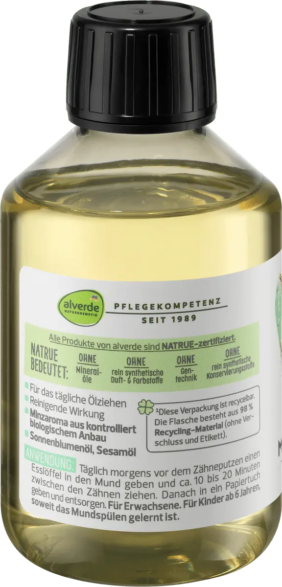 Масло для полоскания рта органическая мята 200мл alverde NATURKOSMETIK — фото 3
