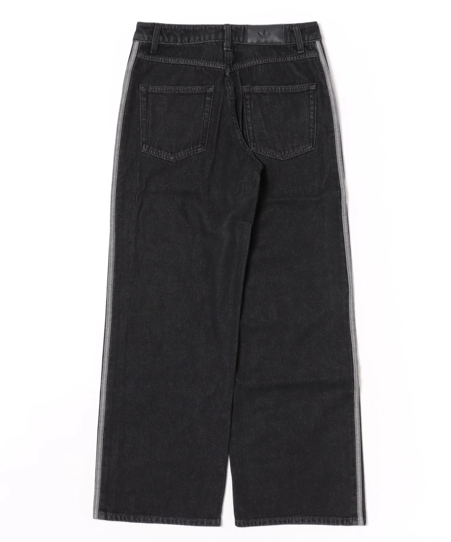 Женские брюки adidas FIREBIRD DENIM TRACKPANTS хлопковые чёрные — фото 2