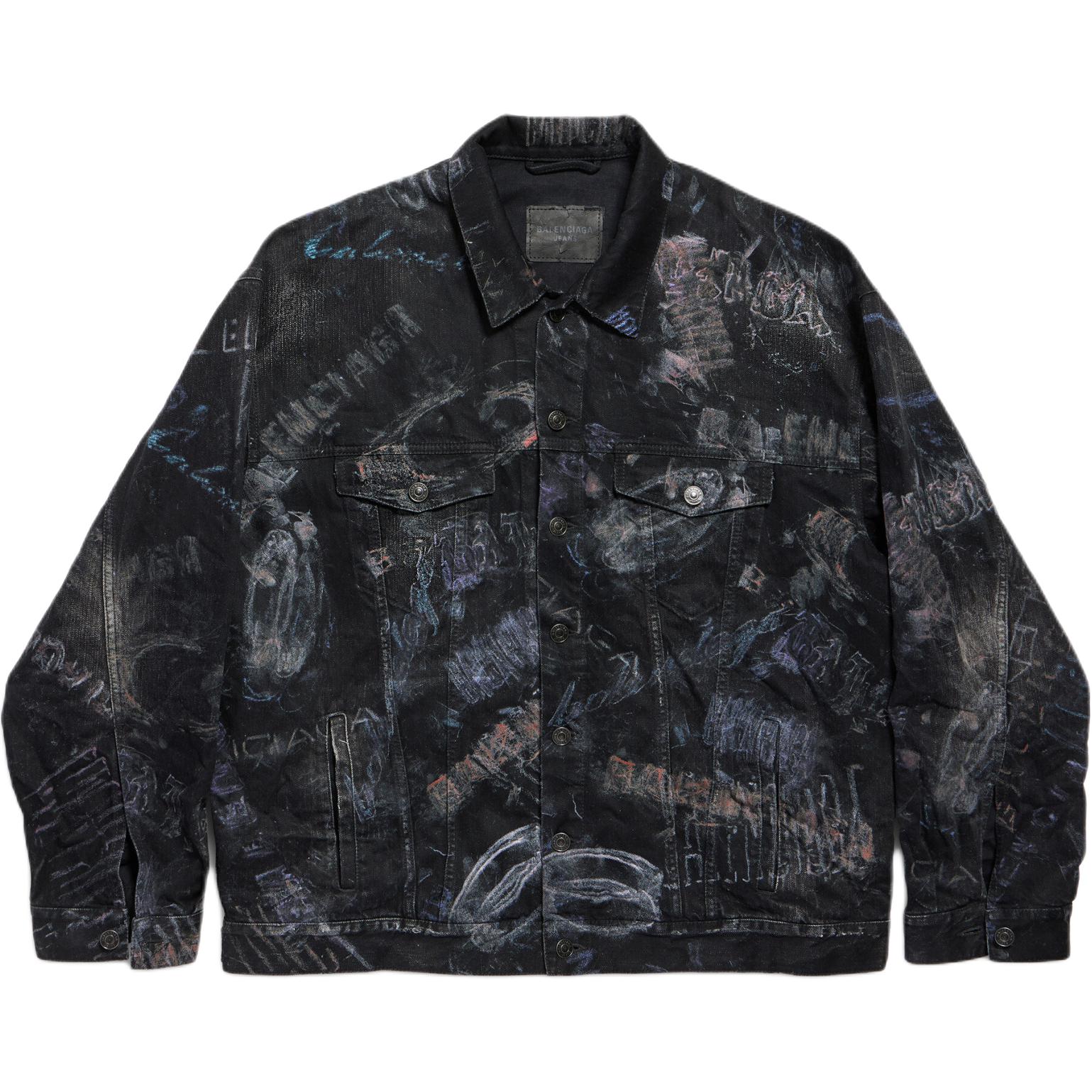 

Джинсовая куртка свободного кроя мужская Balenciaga, черный