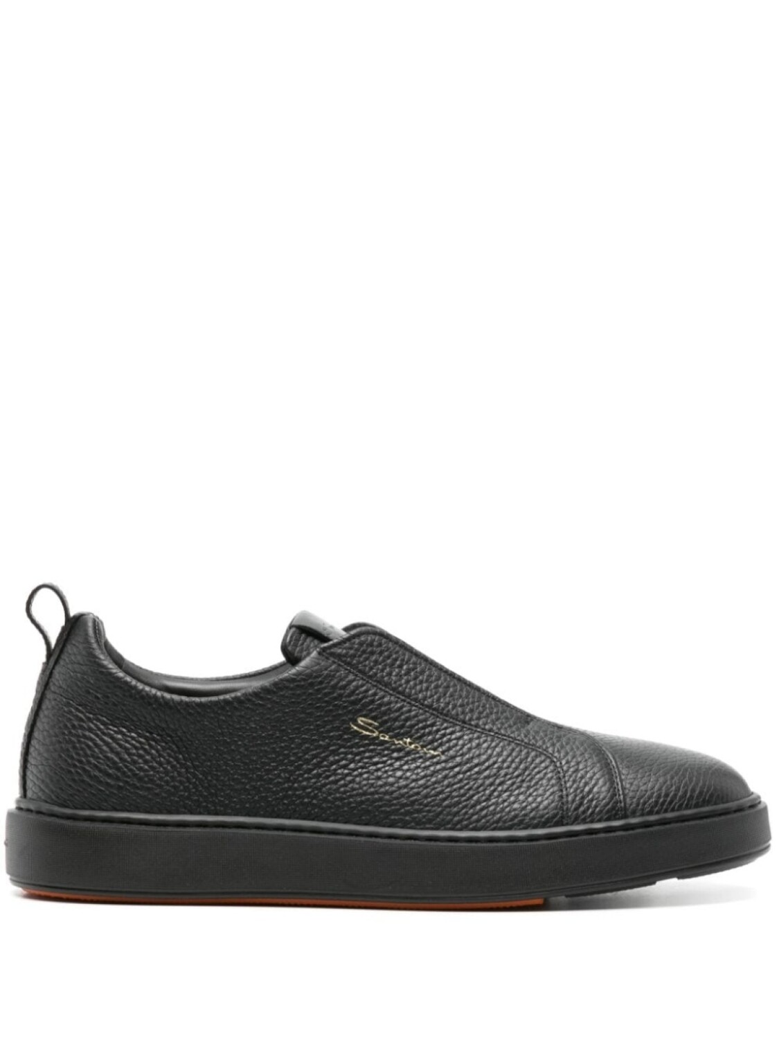

Кожаные слипоны Santoni, черный