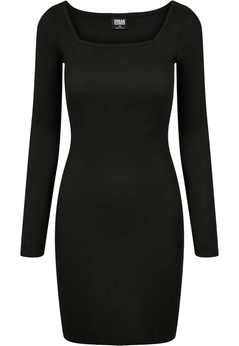 

Платье-рубашка URBAN CLASSICS " Urban Classics Ladies Rib Squared Neckline Dress" (1 шт.), черный