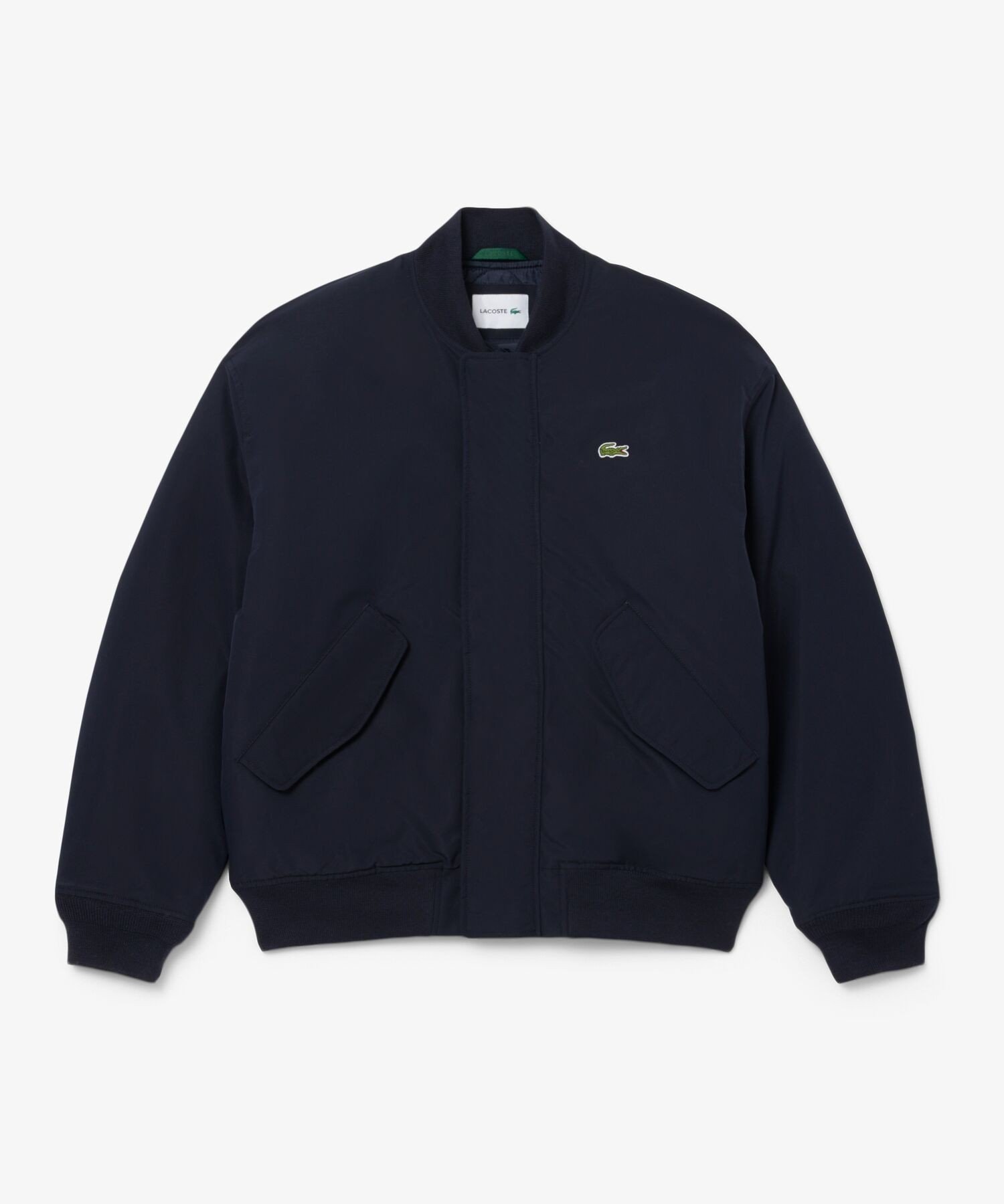Водоотталкивающая и ветрозащитная куртка-бомбер из тафты с утеплителем LACOSTE, Dark Navy — фото 4
