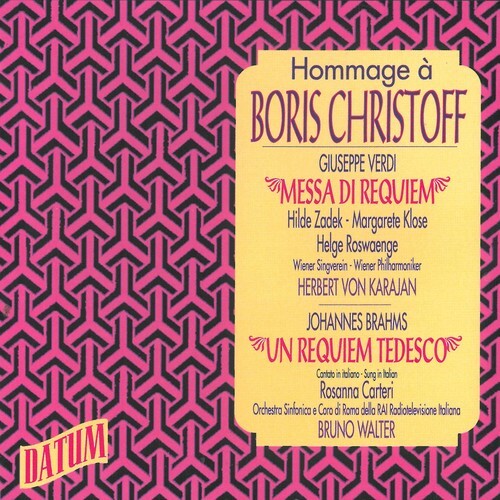 

CD диск Brahms / Carteri / Karajan: Hommage a Boris Christoff