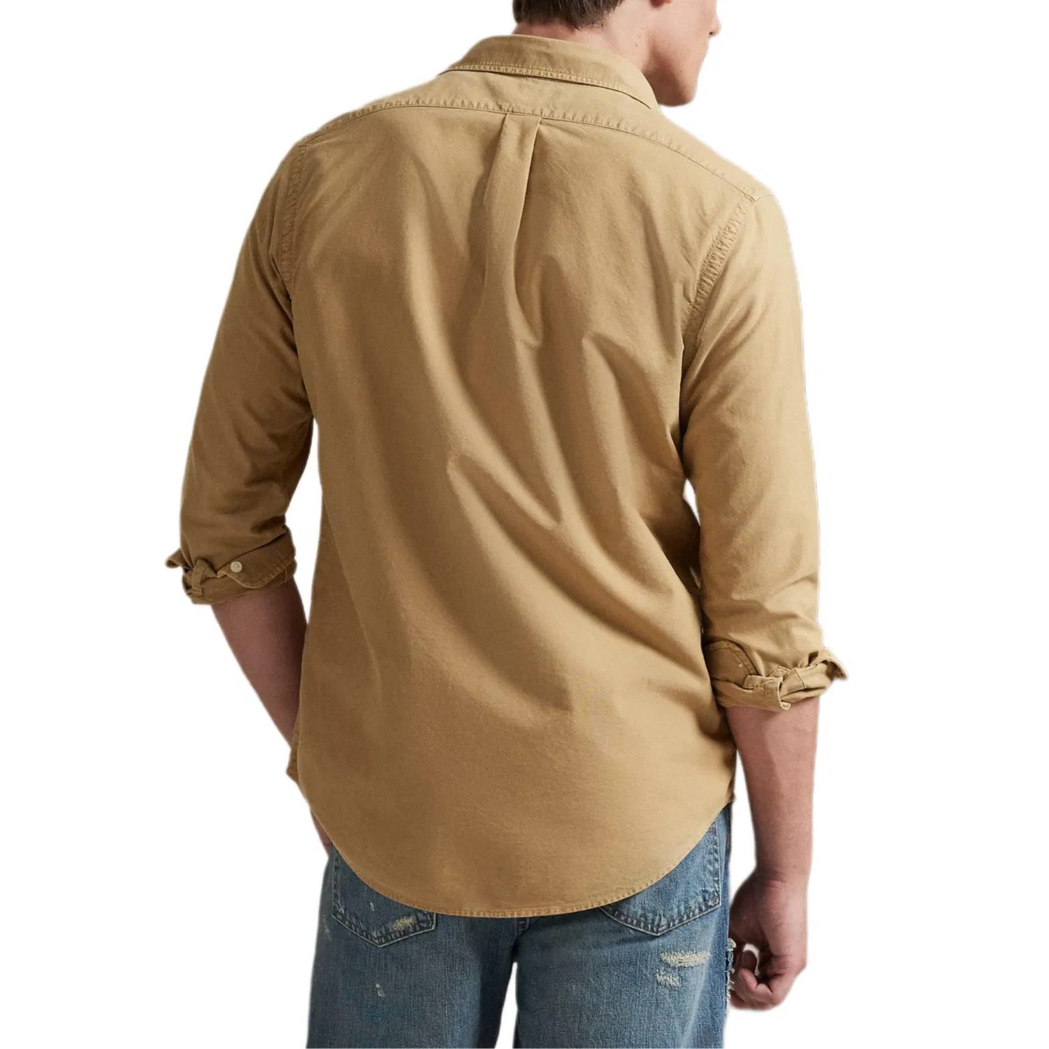 Футболка garment-dyed Polo Ralph Lauren, Khaki — фото 4