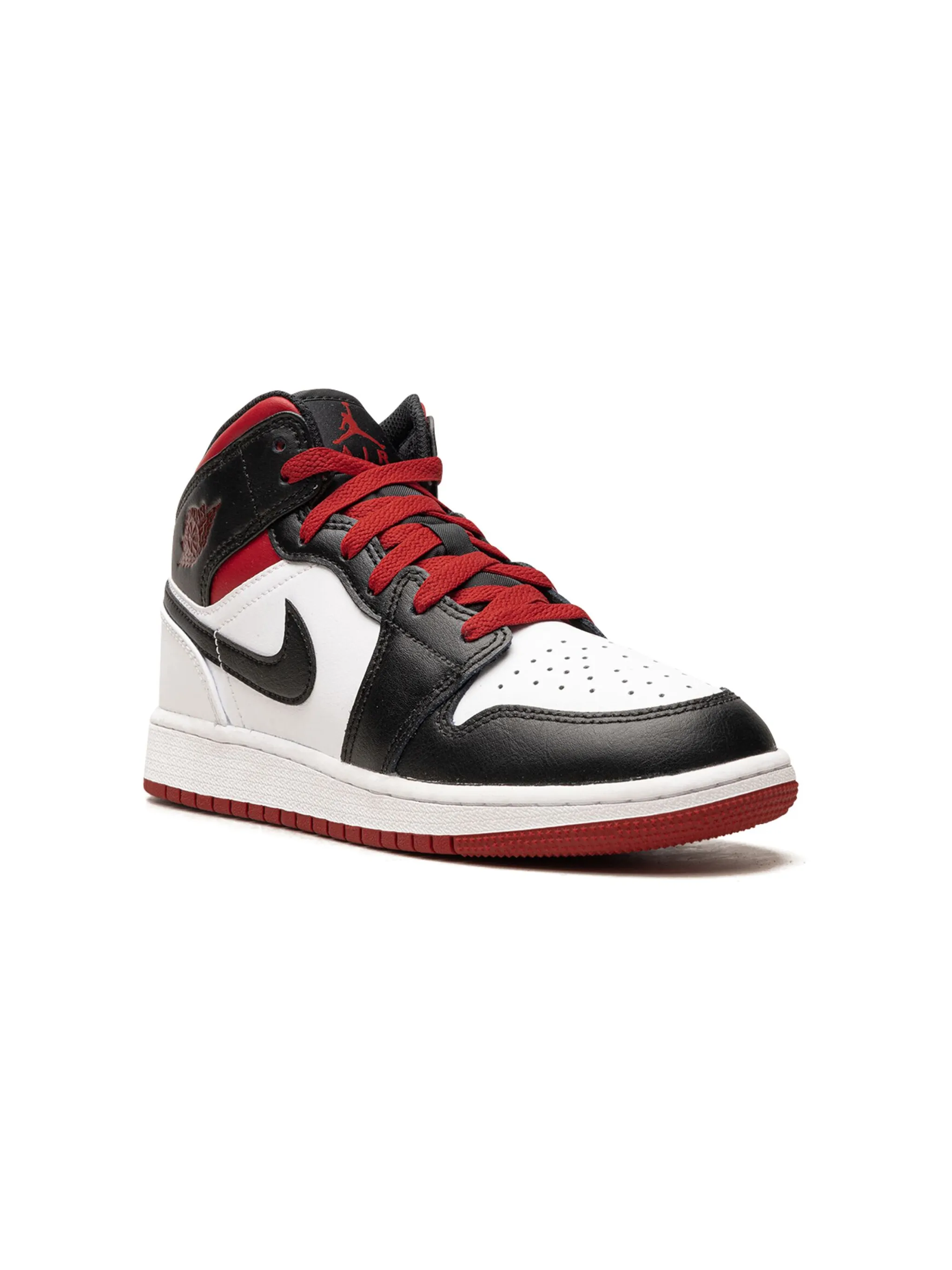 

Кроссовки Air Jordan 1 Mid White/Gym Jordan Kids, красный
