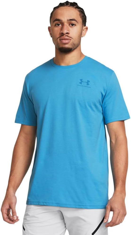 

Мужская спортивная футболка Under Armour с коротким рукавом на левую грудь, (434) Blue Topaz/Capri, Синий, Мужская спортивная футболка Under Armour с коротким рукавом на левую грудь, (434) Blue Topaz/Capri