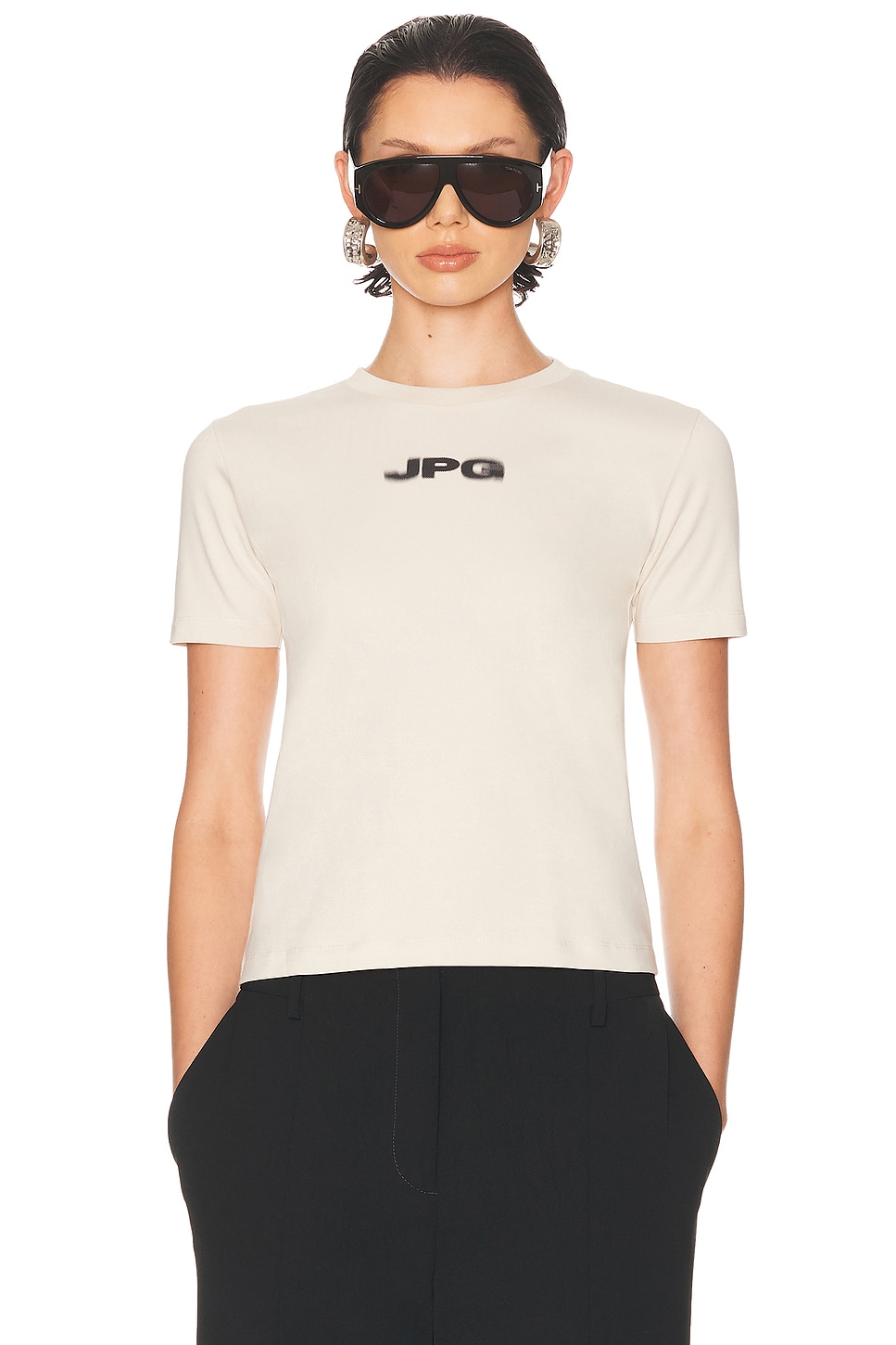 

Футболка для малышей с принтом Jpg Jean Paul Gaultier, Light Beige & Black