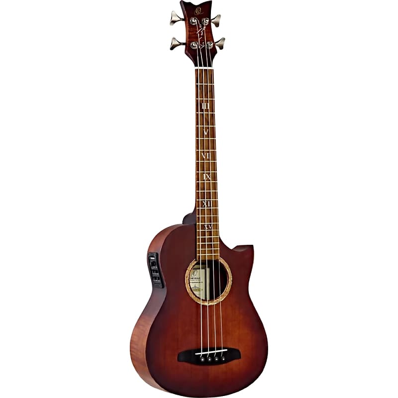 

Басс гитара Ortega Acoustic Bass Signature Series 4-String Short Scale Bass Solid Spruce/Flamed Mahogany Tobacco Burst - KT-WALKER-V2