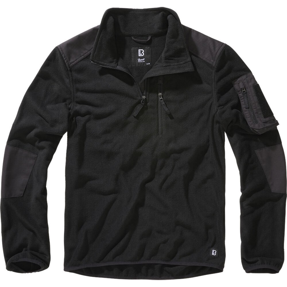 

Флис Brandit Troyer Ripstop half zip, черный
