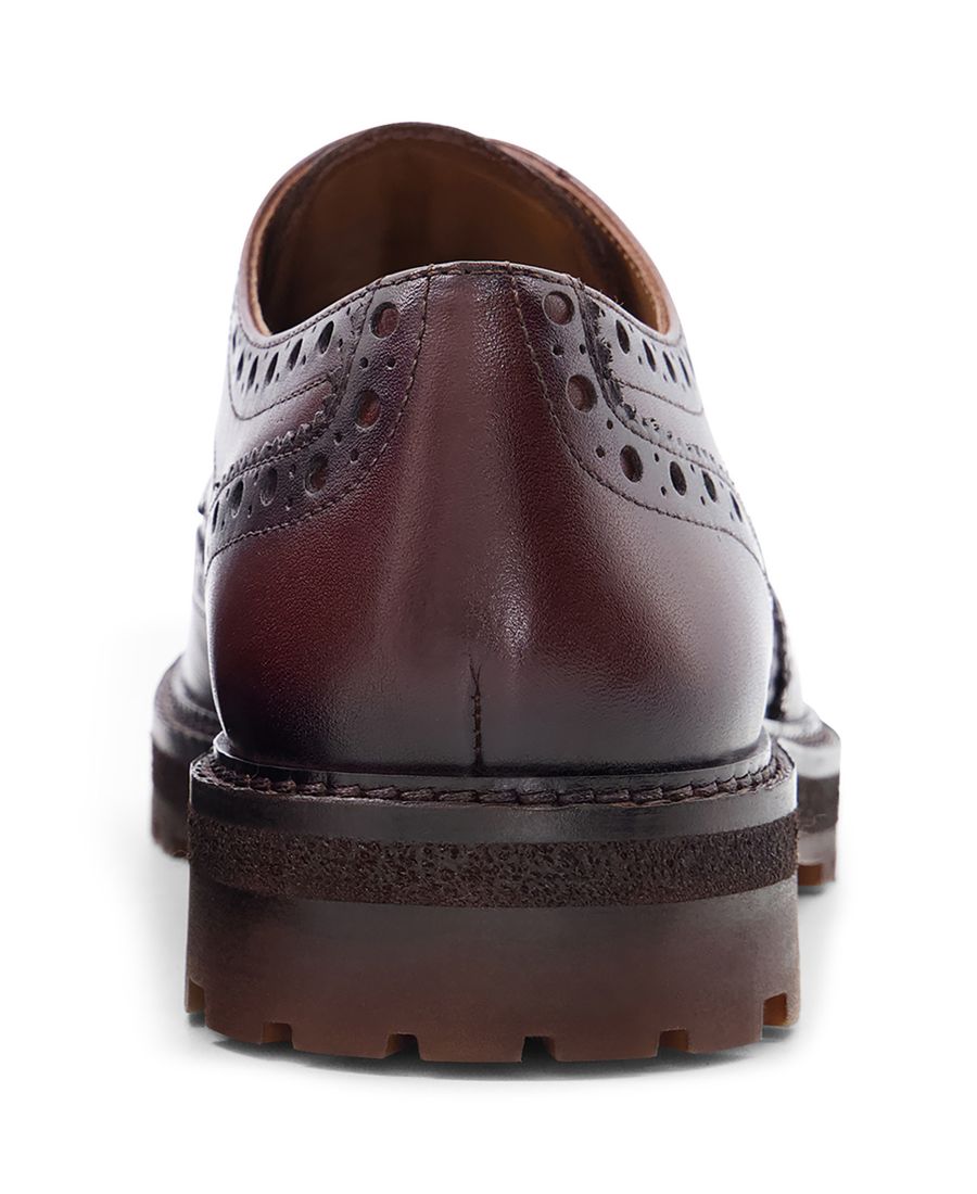 Мужские туфли Prescott Wingtip Derby с круглым носком Anthony Veer, Brown — фото 3