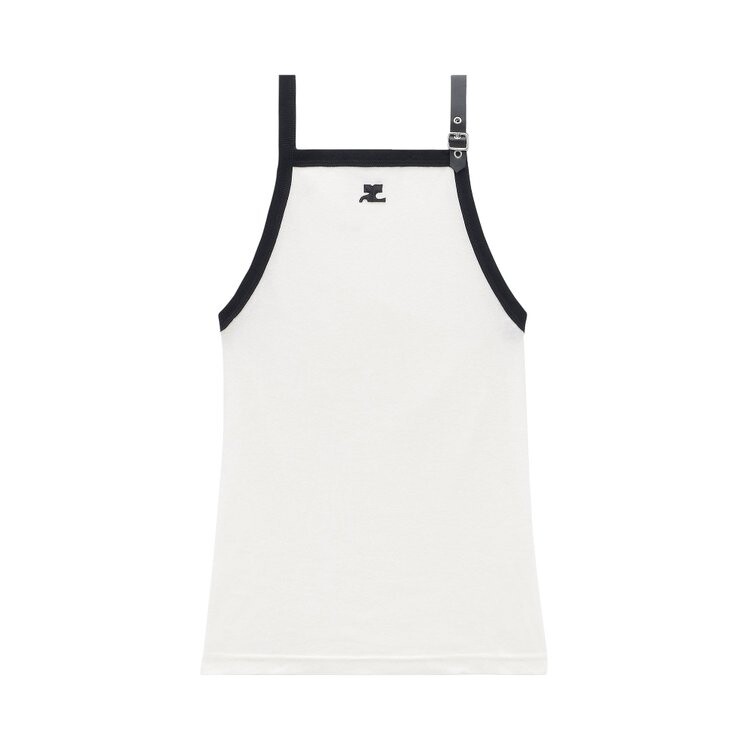 

Топ Courrèges Buckle Contrast Tank Top, белый