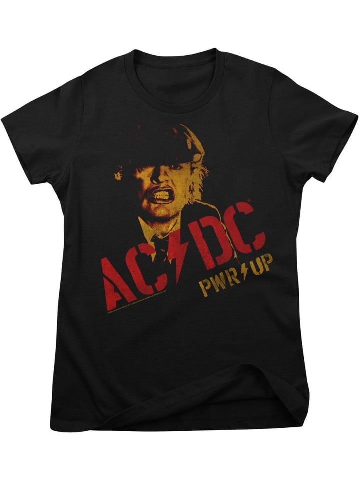 

Футболка Angus Young Pwr Up Girly Tee черного цвета AC/DC, Черный, Футболка Angus Young Pwr Up Girly Tee черного цвета AC/DC
