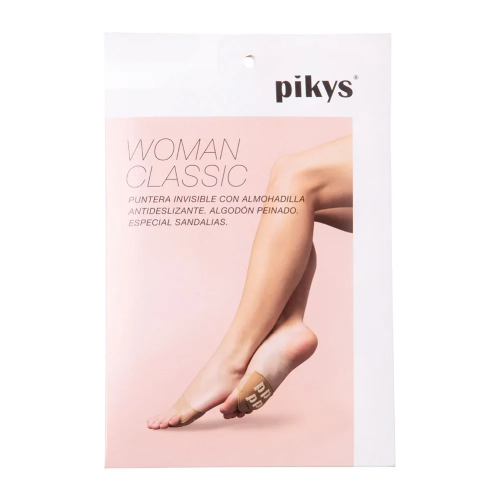 

Носки Pikys Classic non-slip nylon toe cap with protective pad no show, бежевый