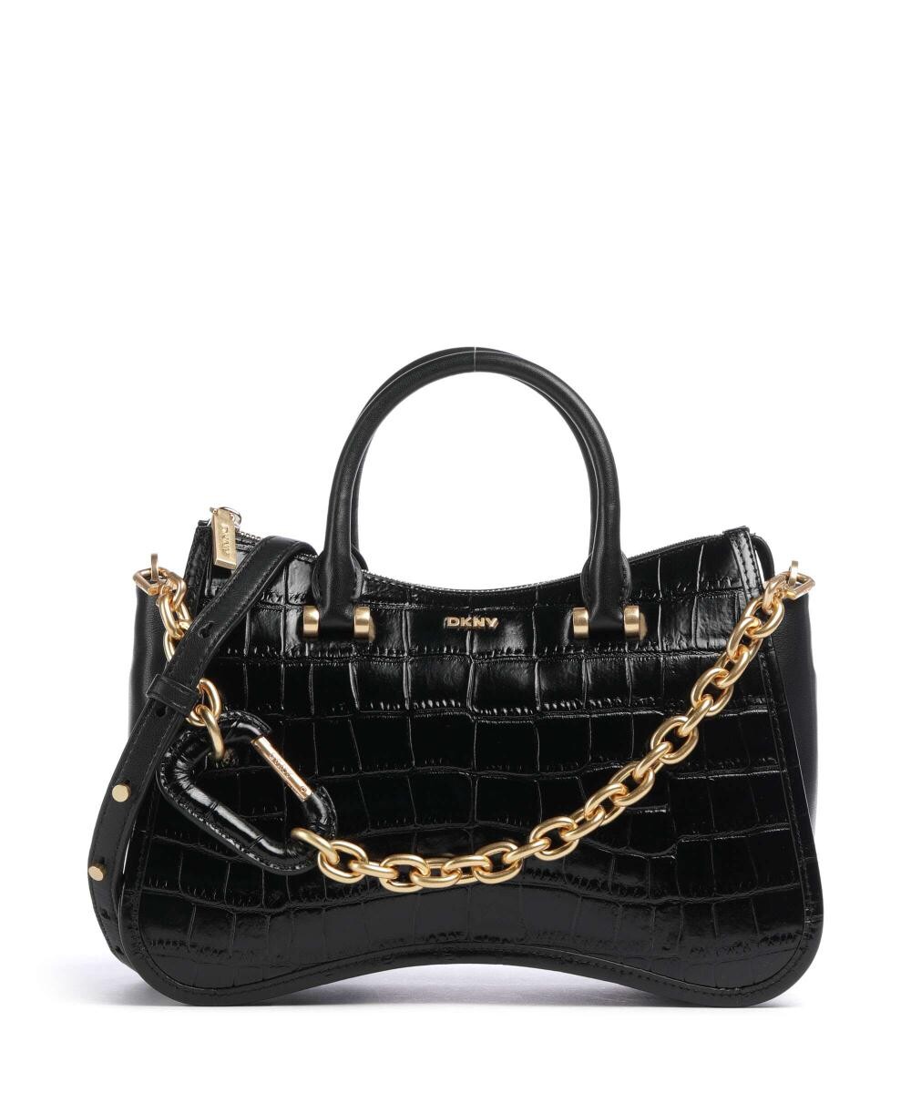 

Сумочка Adria из тисненой яловой кожи. Dkny, черный