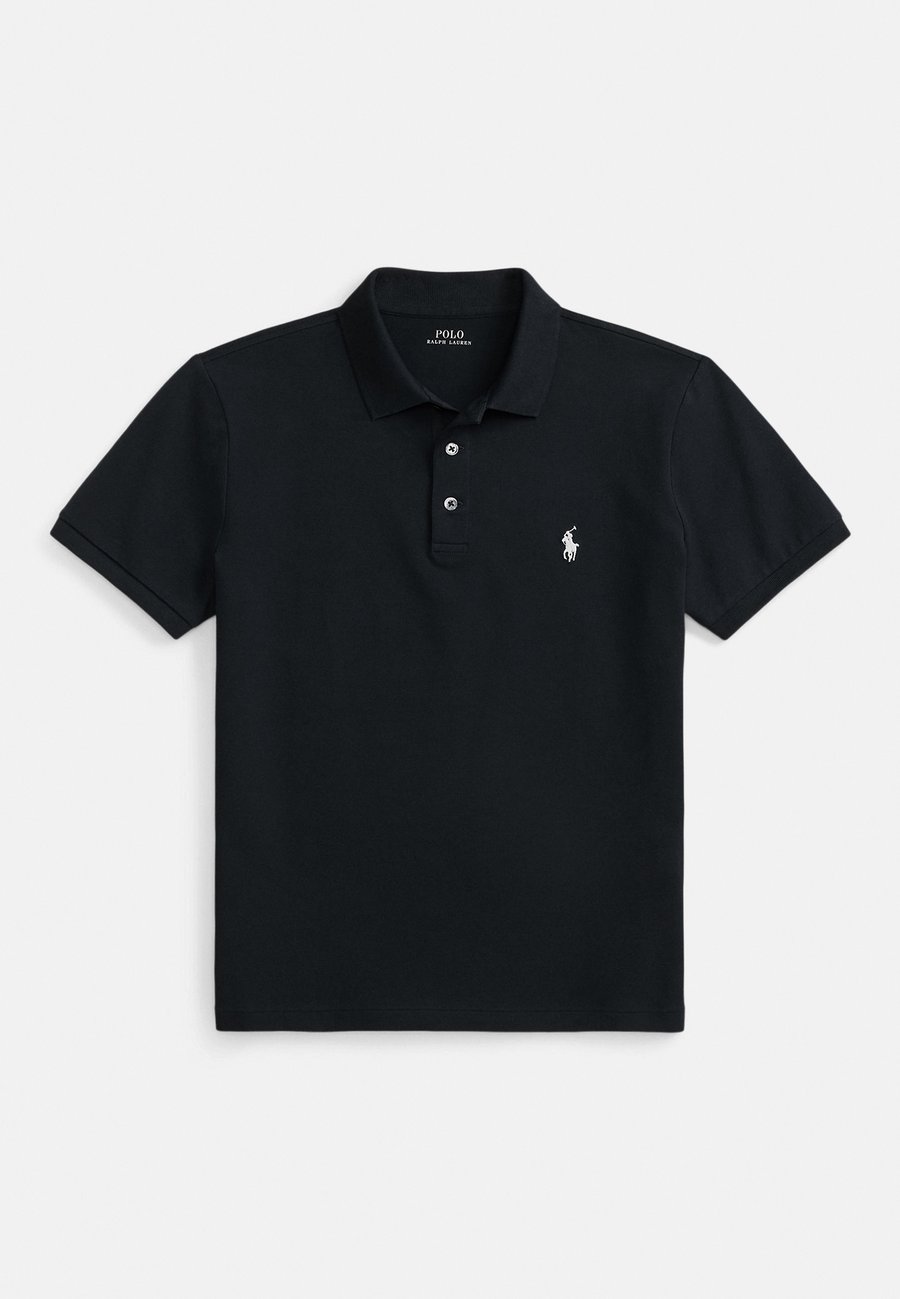 Поло Polo Ralph Lauren CUSTOM SLIM FIT STRETCH MESH POLO SHIRT, Black Smoke/Black — фото 4