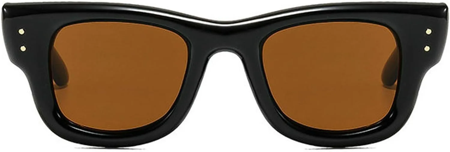 

Солнцезащитные очки COTIA квадратной формы для женщин и мужчин, модные, милые, массивные, в стиле ретро, ​​с толстой оправой, в стиле Y2K и хип-хоп, Black Tea