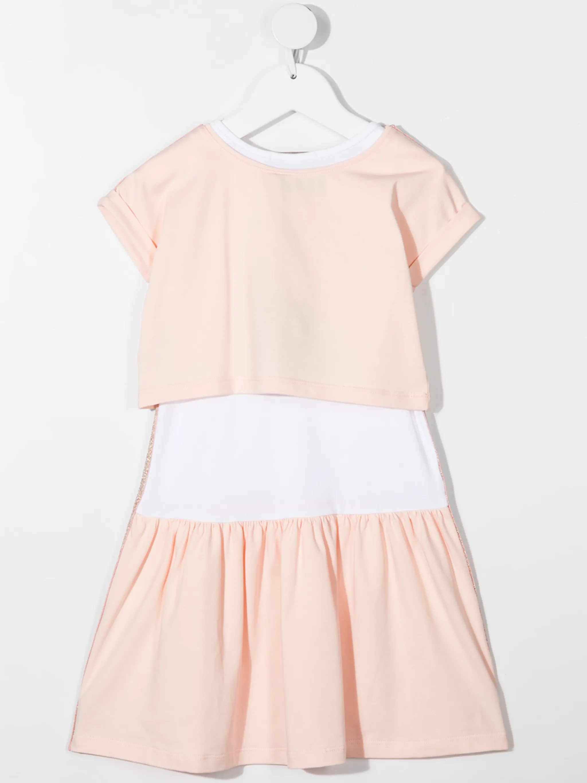 Платье с короткими рукавами и логотипом Aigner Kids, розовый — фото 2