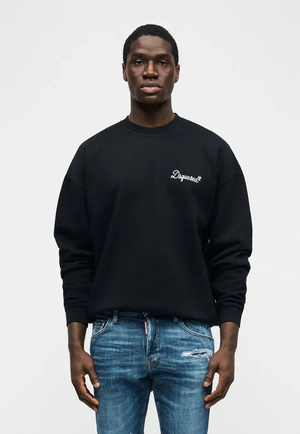 Фирменная толстовка свободного кроя с круглым вырезом Dsquared2, Black — фото 3