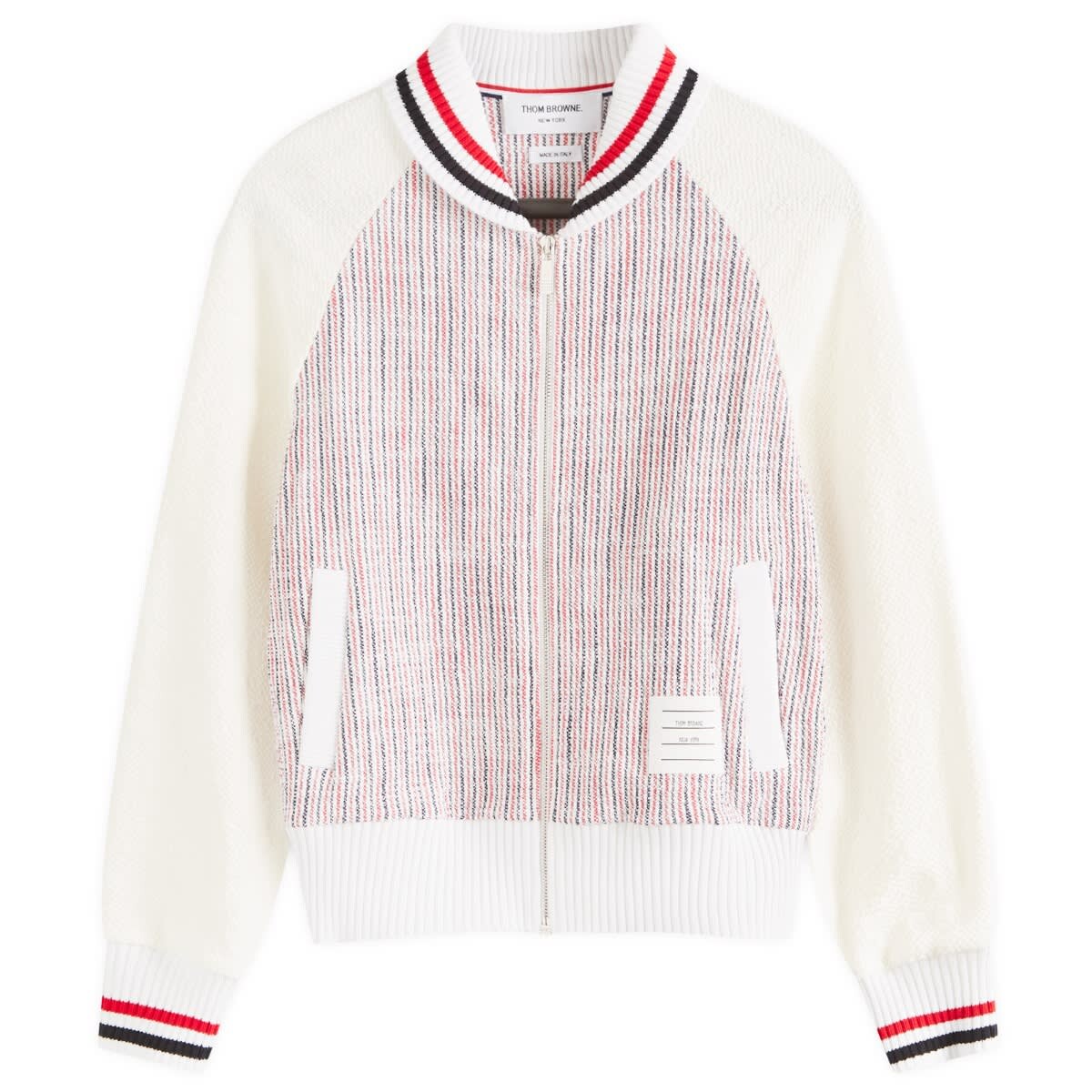 

Куртка бомбер Thom Browne Tweed Rwb Bomber, розовый