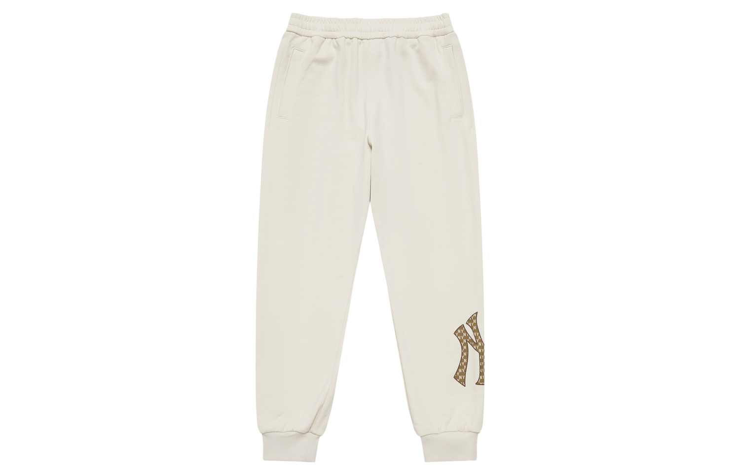 

MONOGRAM Collection New York Yankees 24FW Повседневные брюки Трикотажные спортивные штаны Унисекс Темно-кремовый MLB, Белый