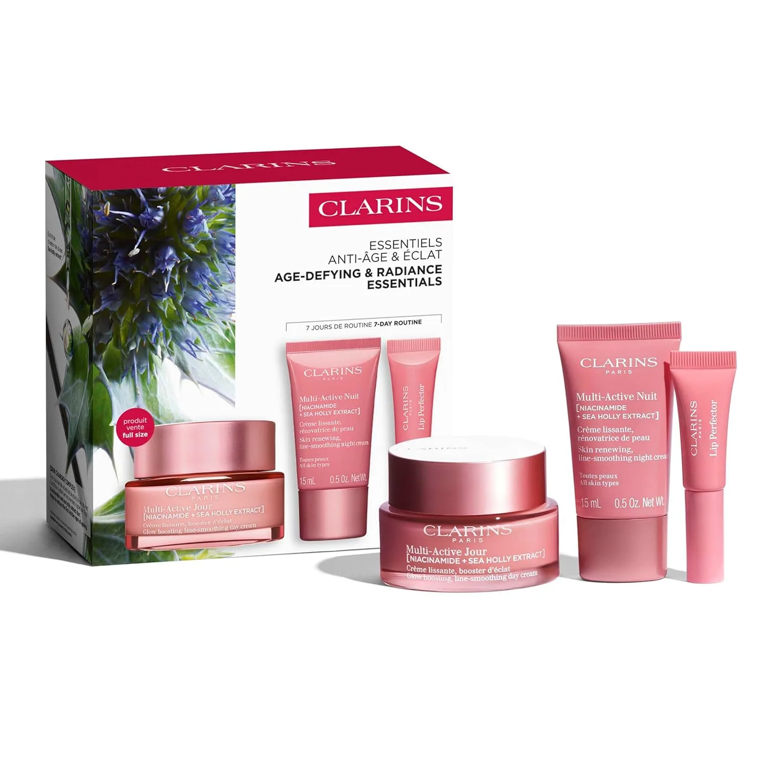 Дневной увлажняющий крем Clarins Multi-Active с ниацинамидом | Разглаживает мелкие морщины | Заметно сужает поры | Выравнивает тон и текстуру кожи | Придает сияние | Укрепляет защитный барьер кожи