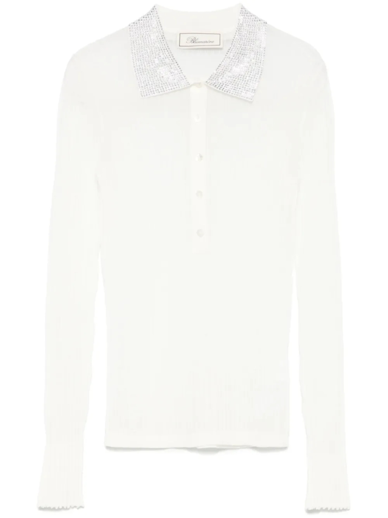 

Blumarine рубашка поло в рубчик, белый