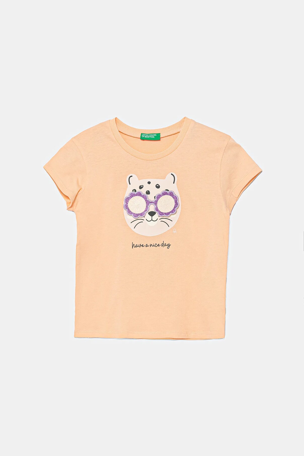 

Футболка из хлопка для детей United Colors Of Benetton, оранжевый