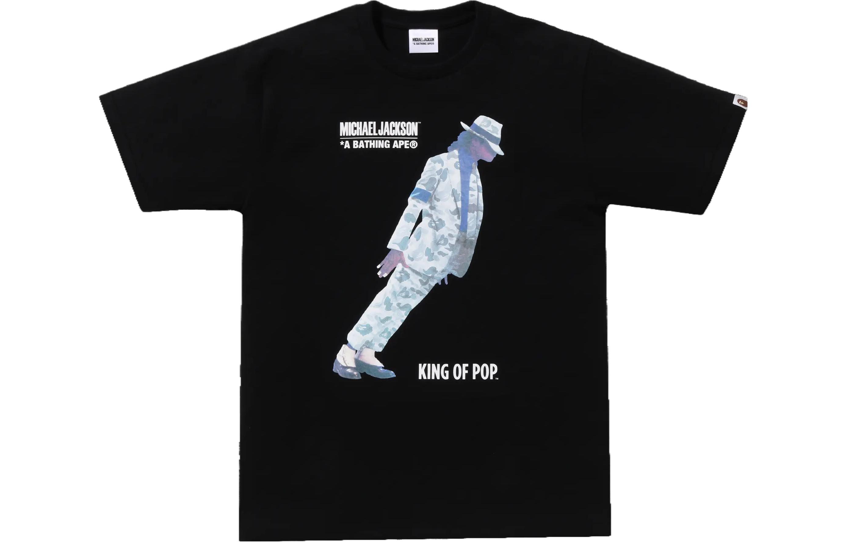 

Футболка BAPE X Michael Jackson A Bathing Ape, белый