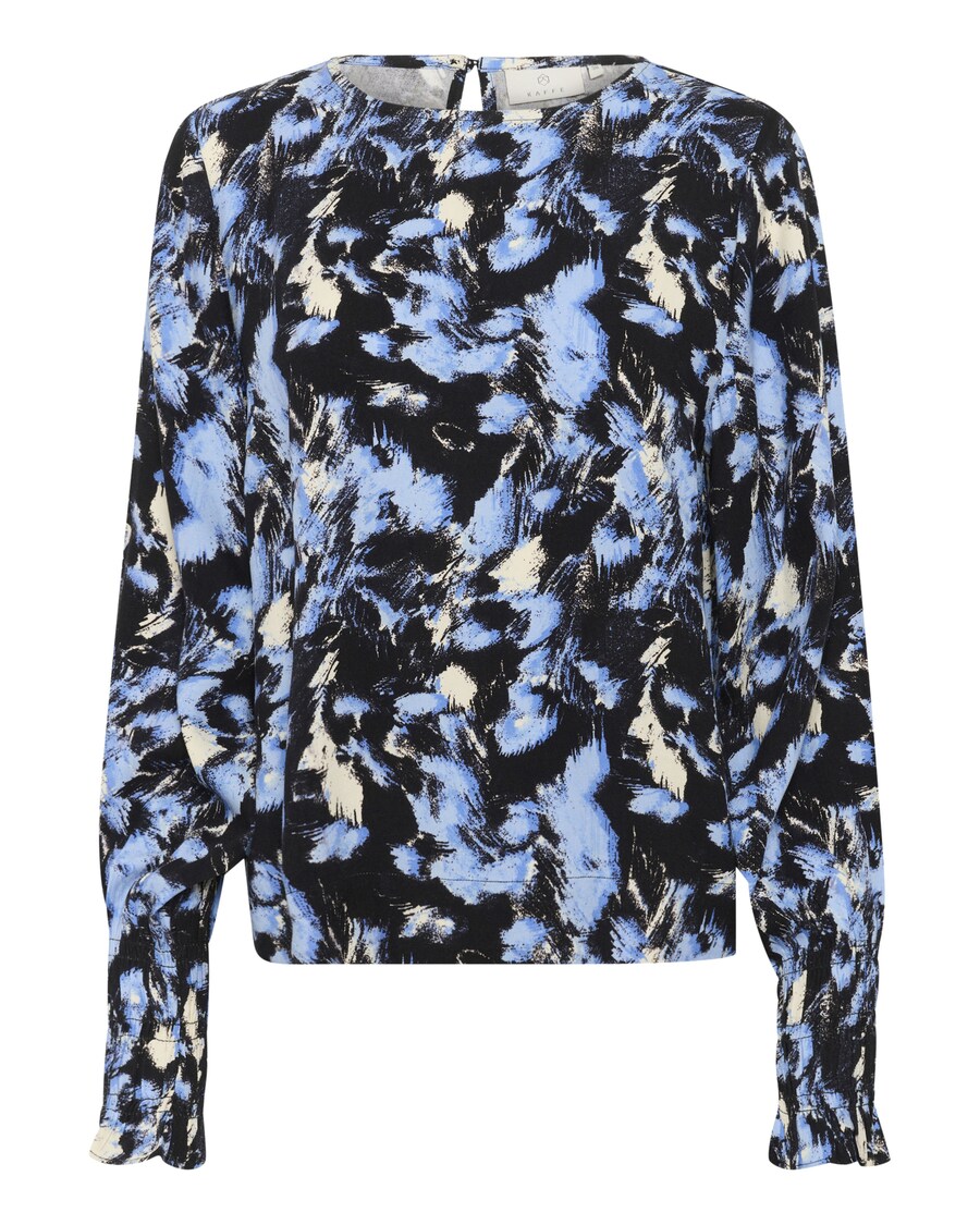 

Блузка Kaffe KA Lura, цвет Sky blue/Black