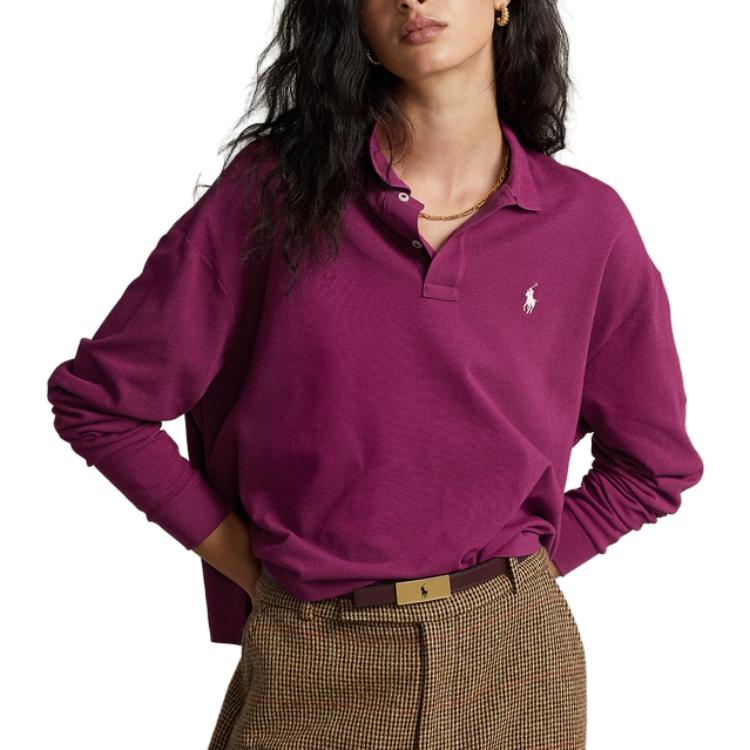Polo Ralph Lauren Поло для женщин fuchsia — фото 4