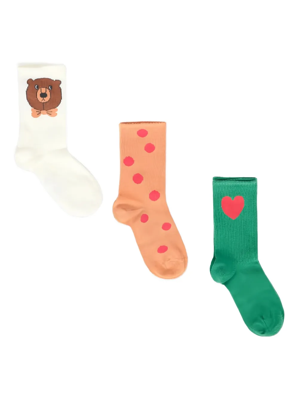 

Комплект Bear из трех пар носков Mini Rodini, бежевый