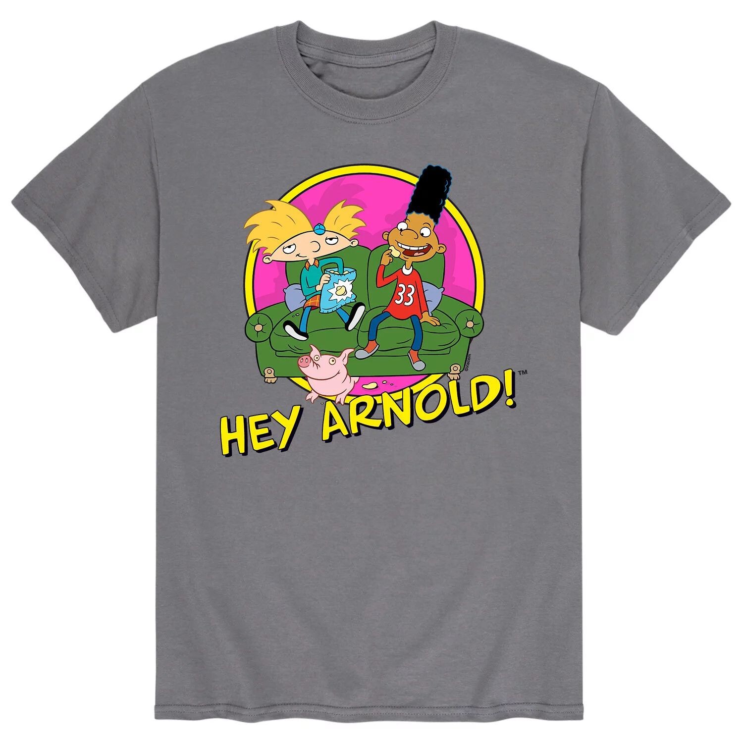 

Мужской «Эй, Арнольд!» Круглая футболка для дивана Licensed Character