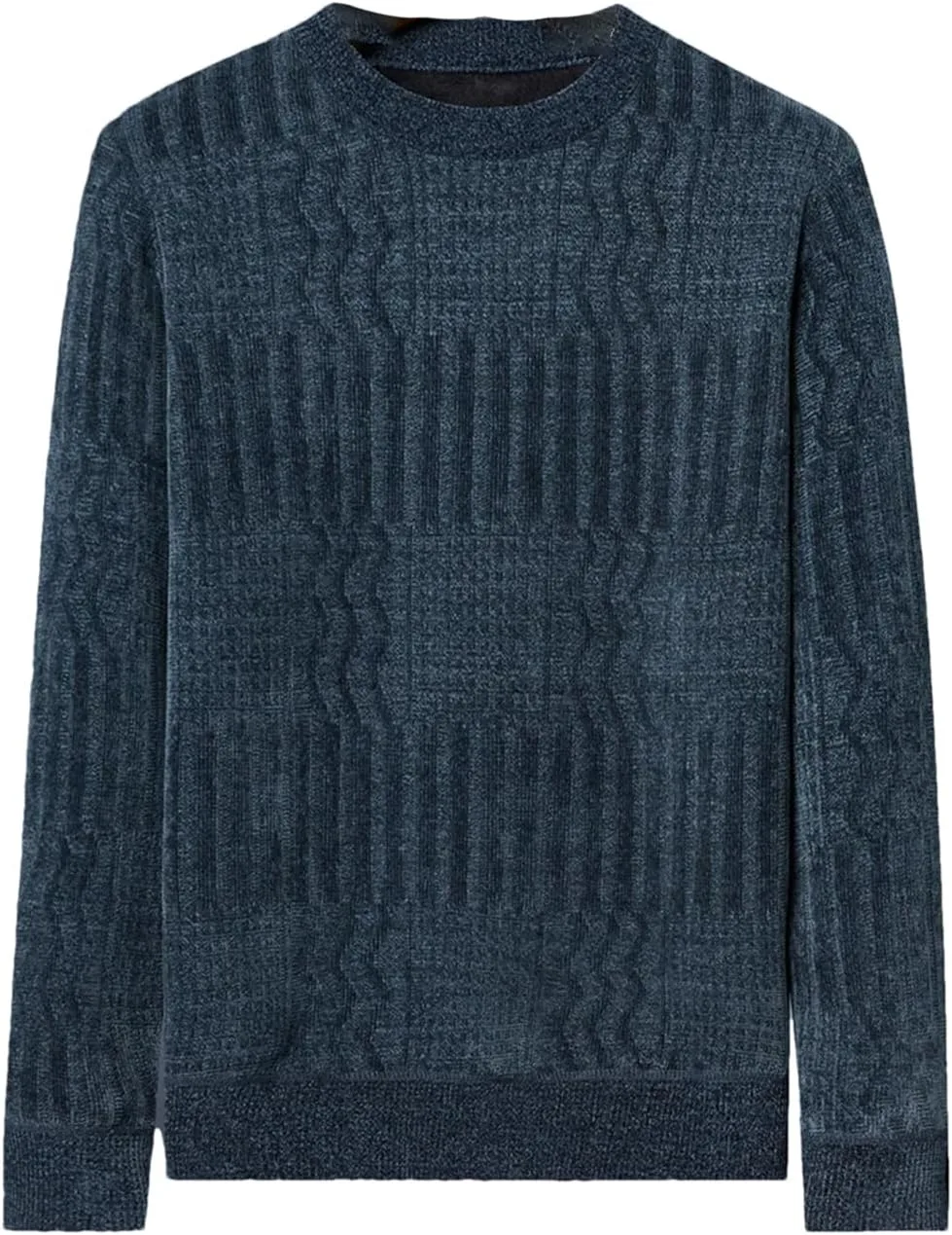 

Осенне-зимний O-Neck свитер для мужчин Soft Warm Pullover Solid Color Plus Size