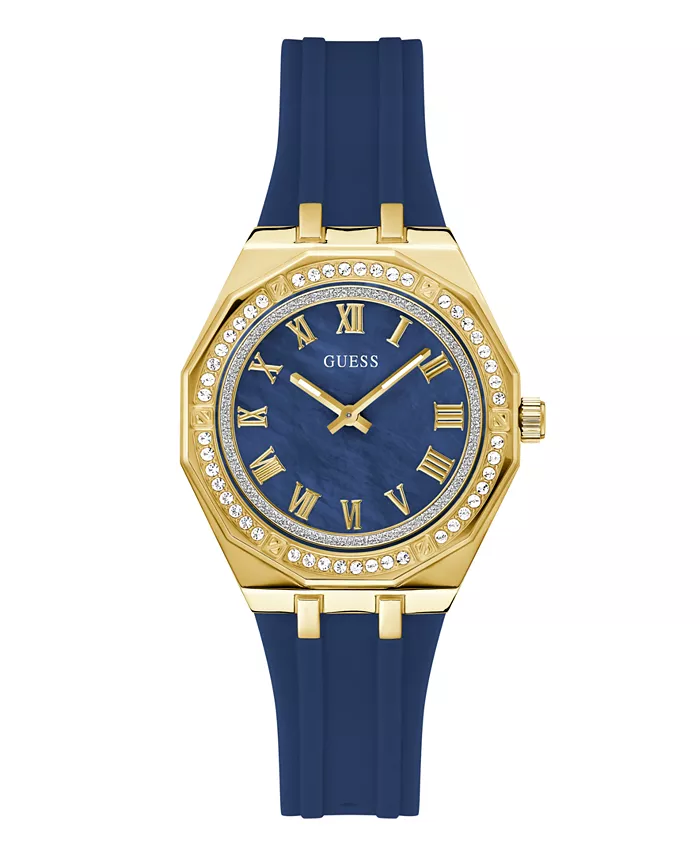 

Женские аналоговые часы в синем цвете с розовым золотом, 36 мм Guess