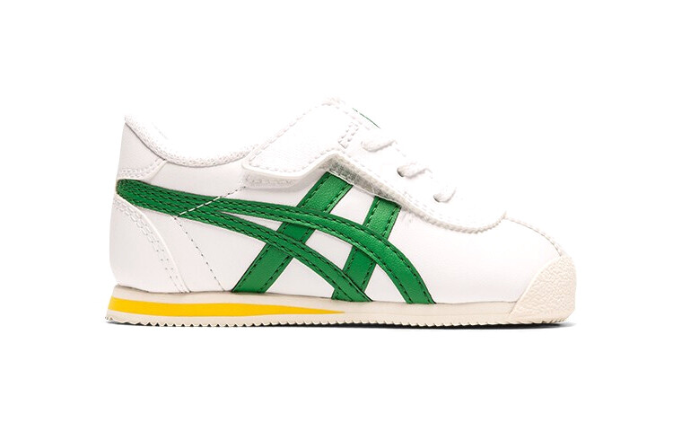Кроссовки Onitsuka Tiger Corsair Toddler Shoes TD Low-top White/Green/Yellow — фото 2