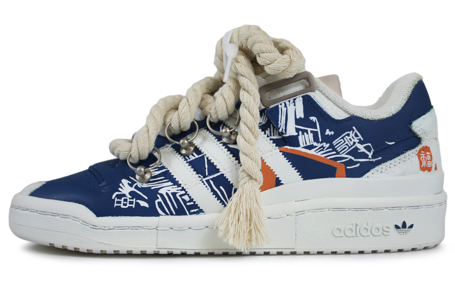 

Кроссовки adidas originals FORUM Skateboarding Shoes Unisex Low-top White/blue, синий
