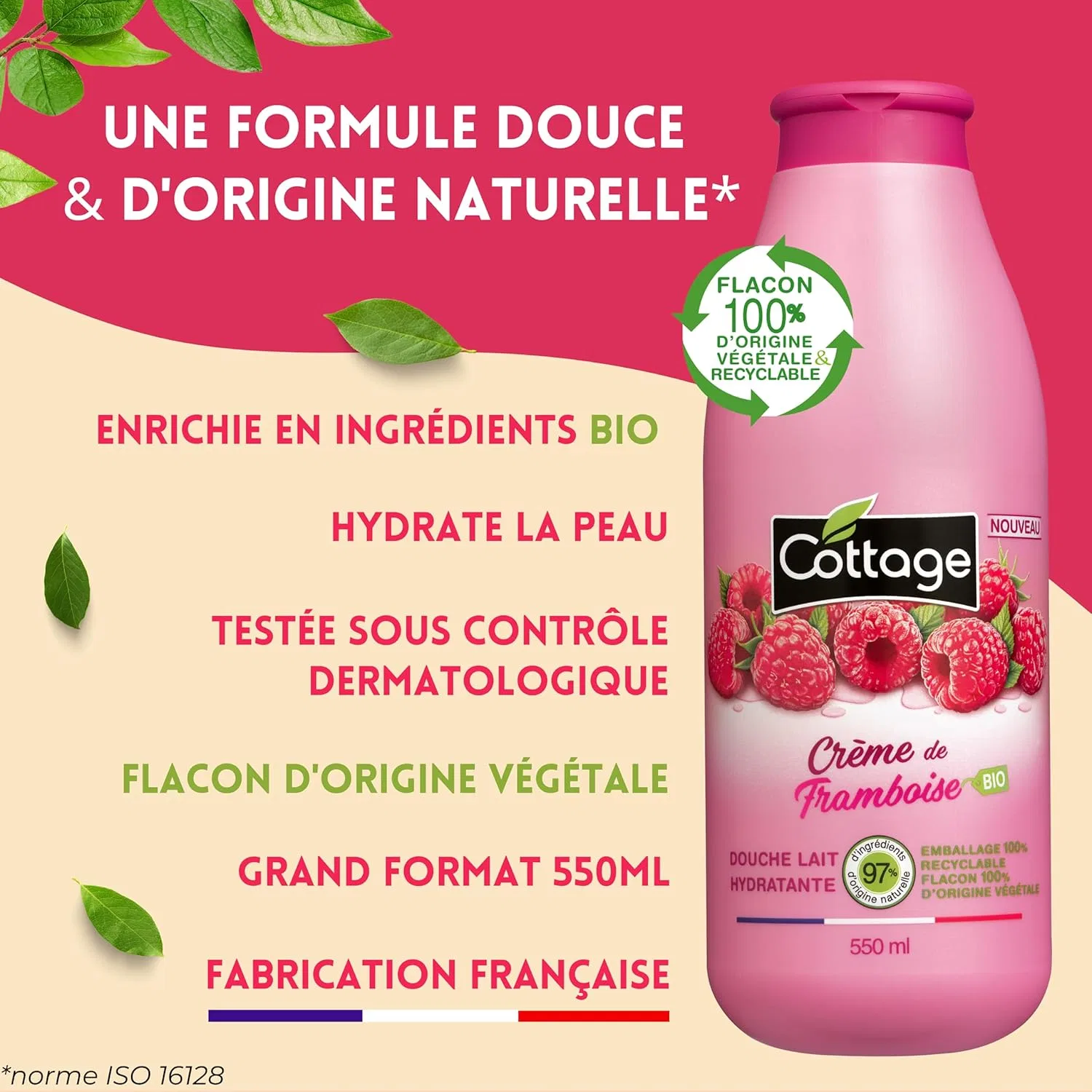 Гель для душа «Organic Raspberry Cream» от Cottage Cottage — фото 4