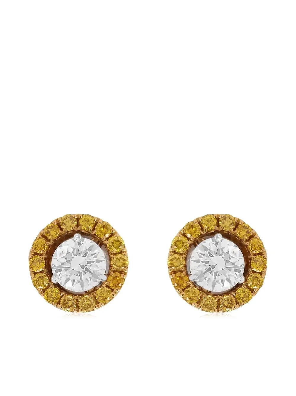 

Серьги-гвоздики из белого золота с бриллиантами HYT Jewelry, оранжевый
