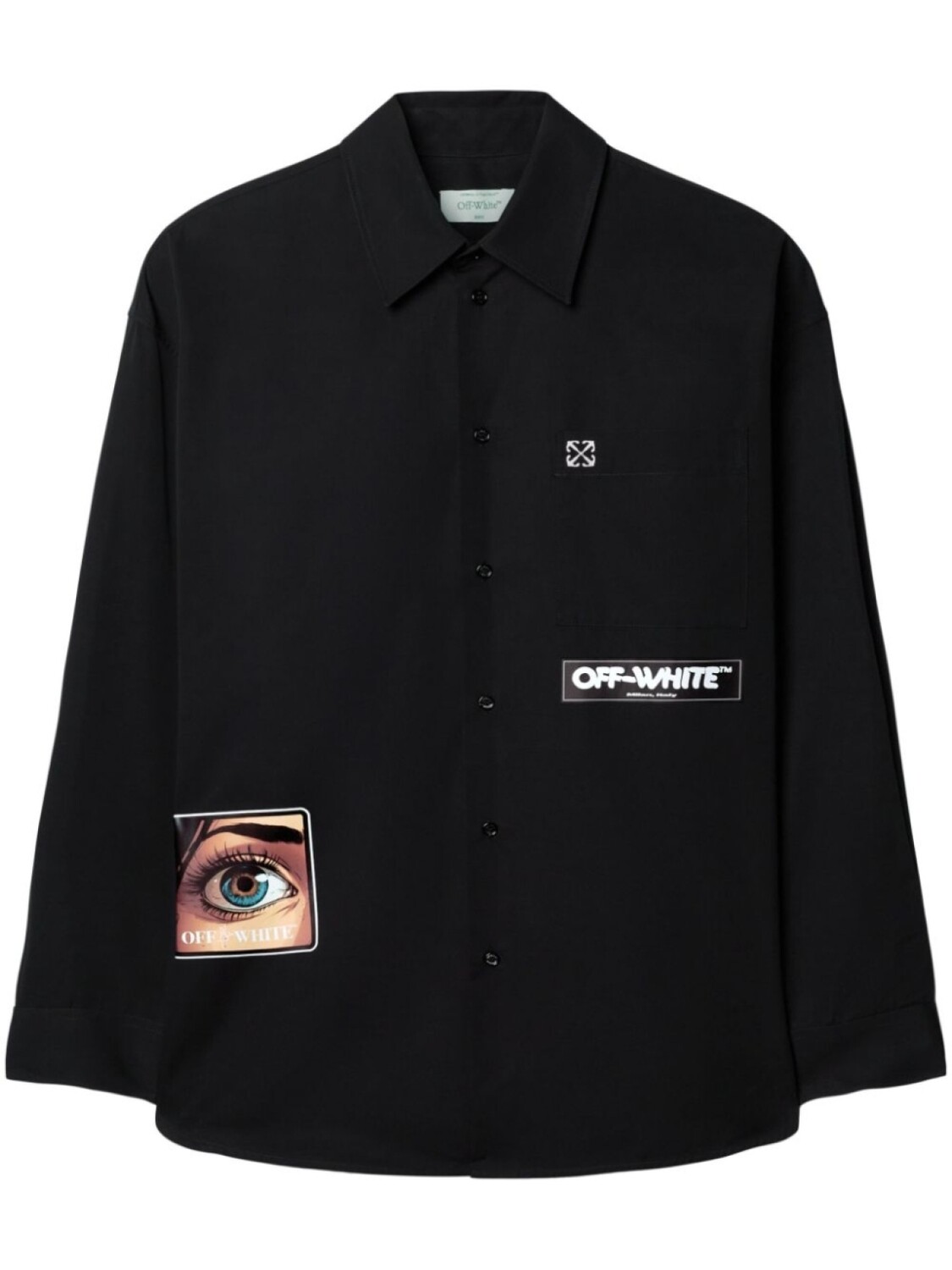 

Off-White рубашка с логотипом, черный