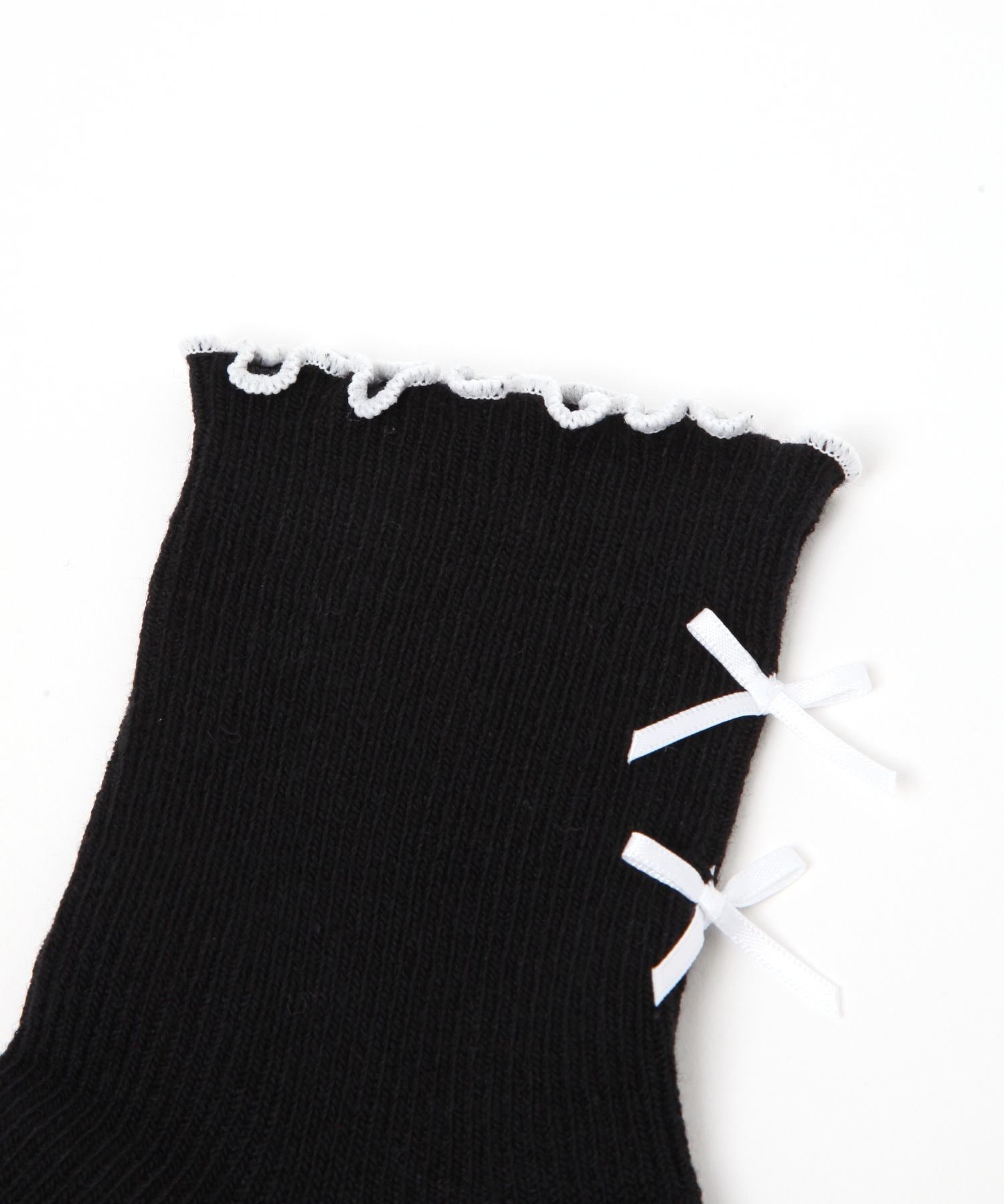 Носки Double Ribbon Mellow Crew Socks Repipi armario, White x Black 01 — фото 2