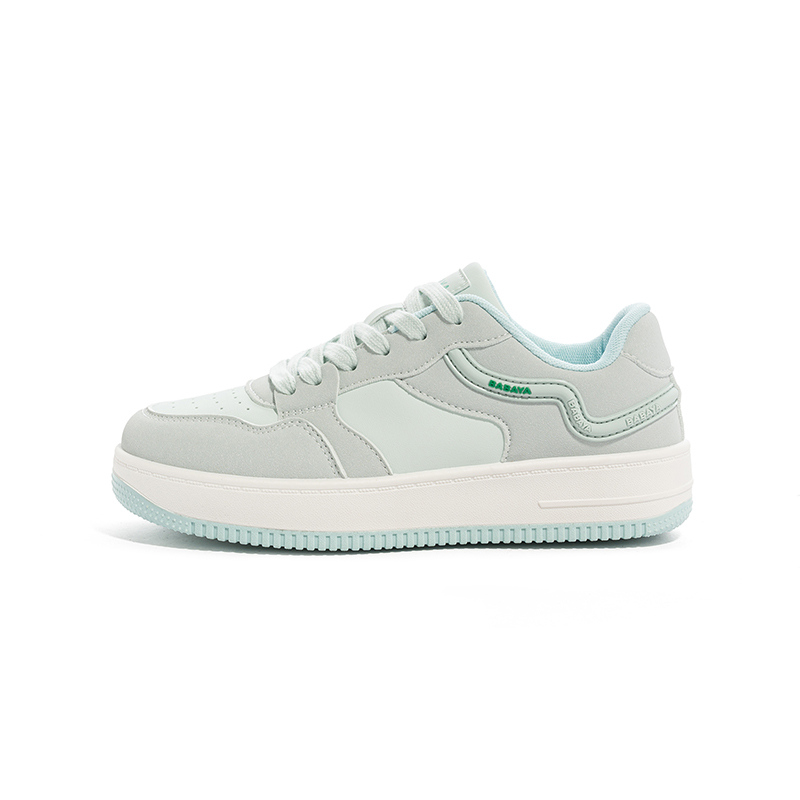 

Нескользящие и дышащие низкие детские кроссовки для скейтбординга Babaya, серый/зеленый