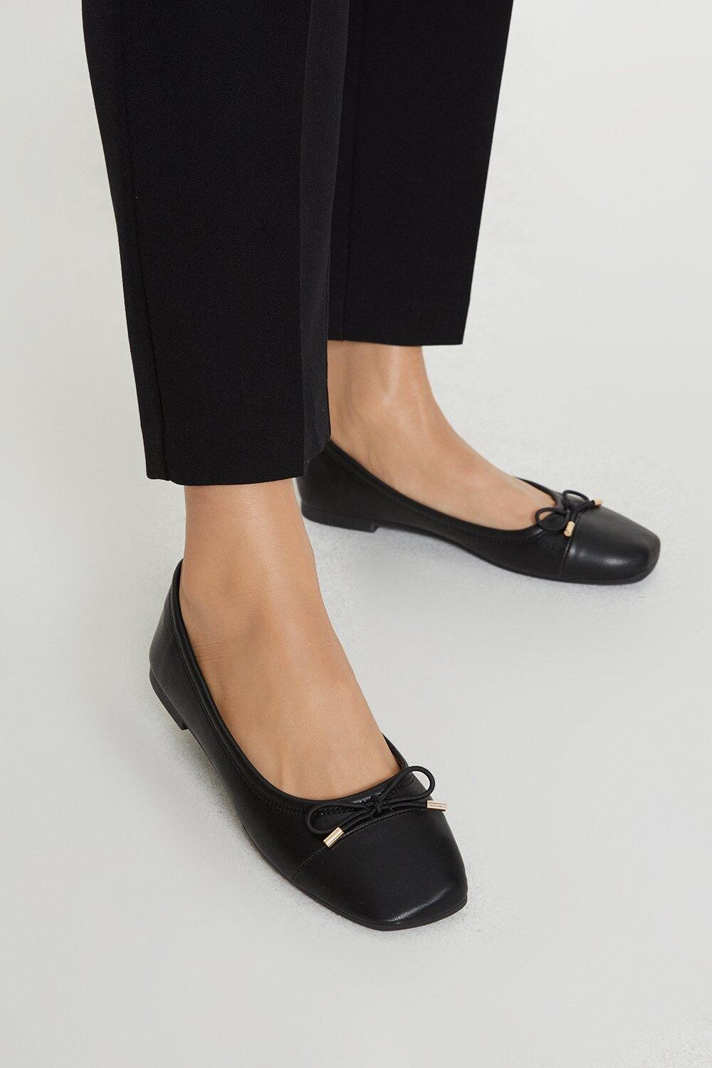 

Балетки Petra Comfort с квадратным носком Dorothy Perkins, черный