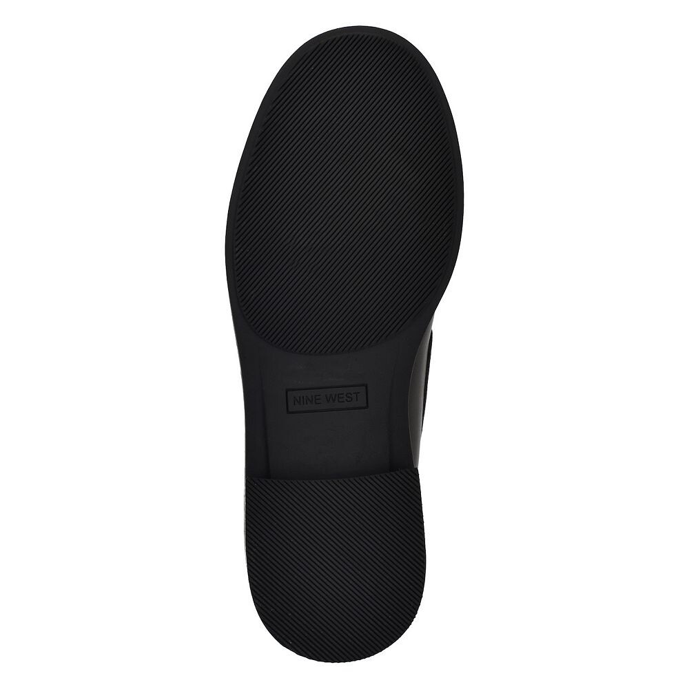 Женские повседневные лоферы без шнуровки с круглым носком Nine West Roker, цвет Black Suede — фото 3