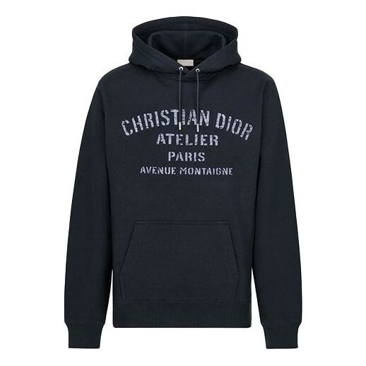 

Толстовка men's casual alphabet navy blue Dior, синий