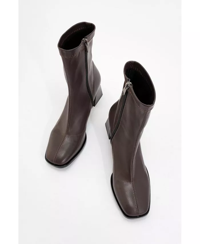Ботинки Plesa на толстом каблуке (женские) Prologue Shoes, коричневый — фото 2