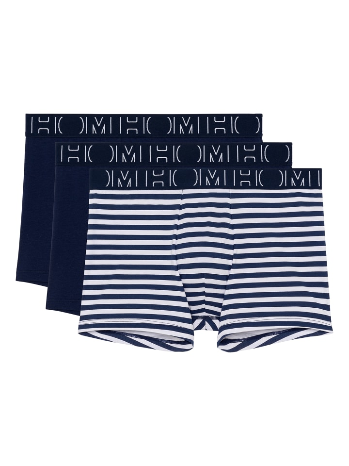 

Боксерские трусы HOM, цвет navy print/navy/navy